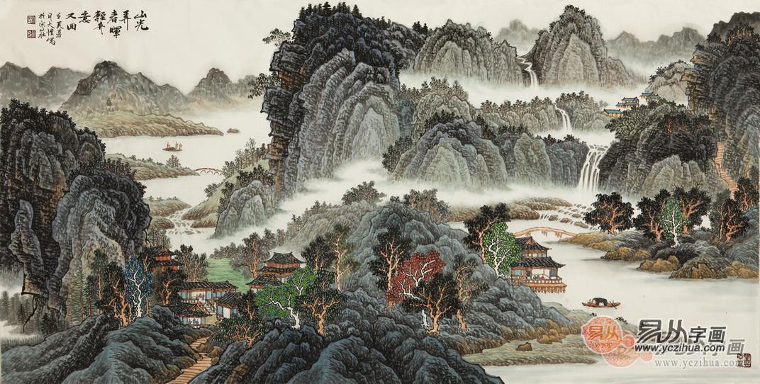 吴大恺山水画 吴大恺作品图片 易从山水画 吴大恺作品价格